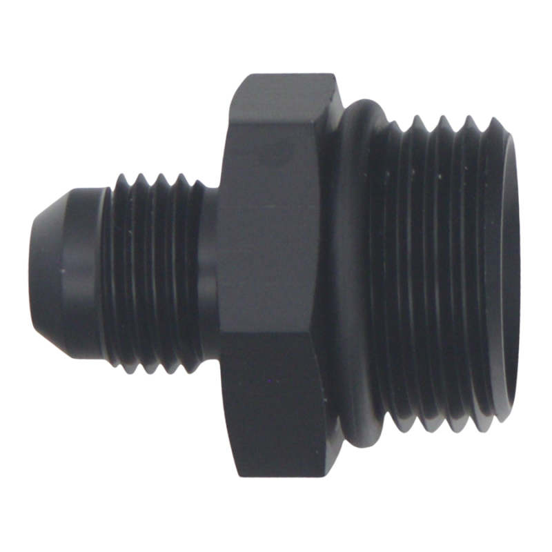 DeatschWerks 10AN ORB Male to 6AN Male Flare Adapter (Incl O-Ring) - Anodized Matte Black 6-02-0407-B