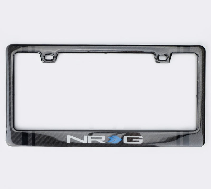 NRG Carbon License Plate Frame/ Fiber Poly Dip Finish Wet w/ NRG Logo CARB-P200NRG