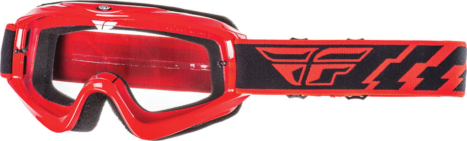 FLY RACING Focus Goggle Red W/Clear Lens 37-3002