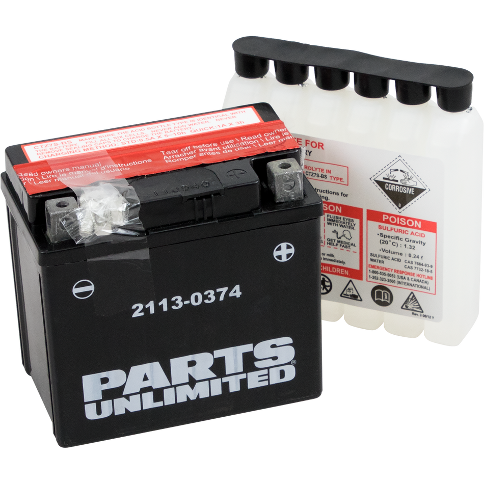 Parts Unlimited Agm Battery - Ytz7s-Bs Ctz7s-Bs