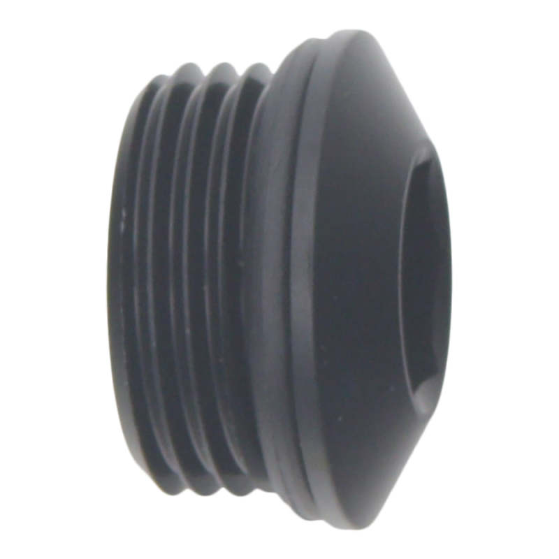 DeatschWerks 10AN ORB Male Plug Low Profile Internal Allen/Hex (Incl O-Ring) - Anodized Matte Black 6-02-0719-B