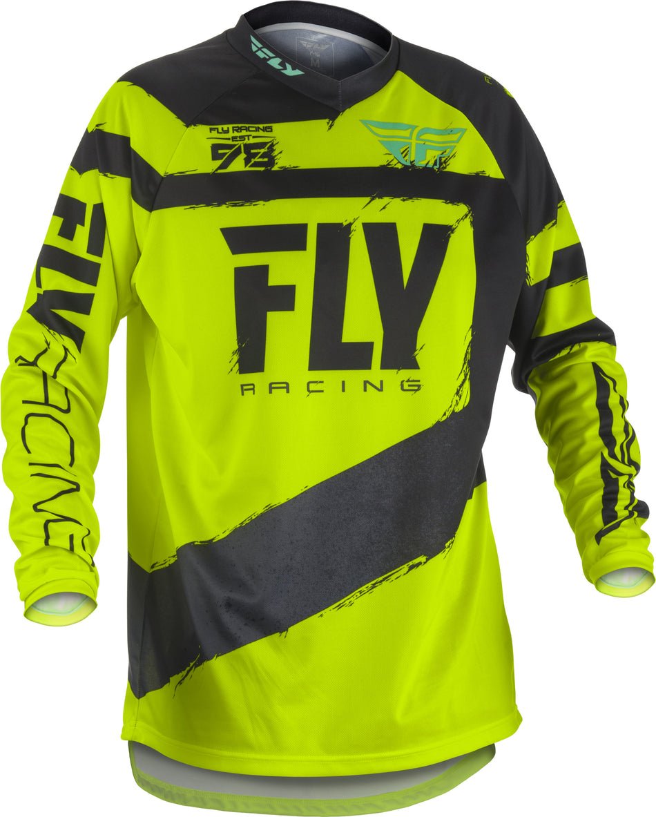 FLY RACING F-16 Jersey Black/Hi-Vis Ym 371-929YM