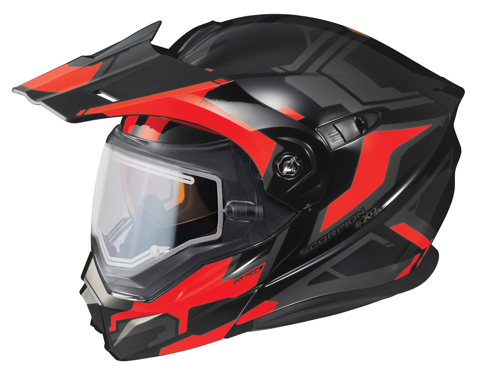 SCORPION EXO Exo-At950 Cold Weather Helmet Ellwood Red 3x (Electric) 95-1748-SE