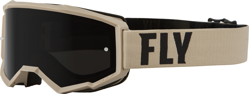 FLY RACING Focus Sand Goggle Khaki/Brown W/ Dark Smoke Lens 37-51148