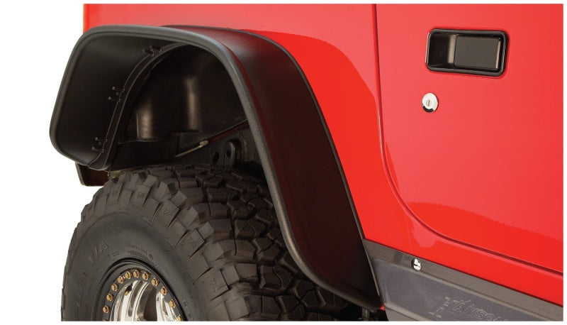 Bushwacker 97-06 Jeep TJ Flat Style Flares 2pc - Black 10056-07