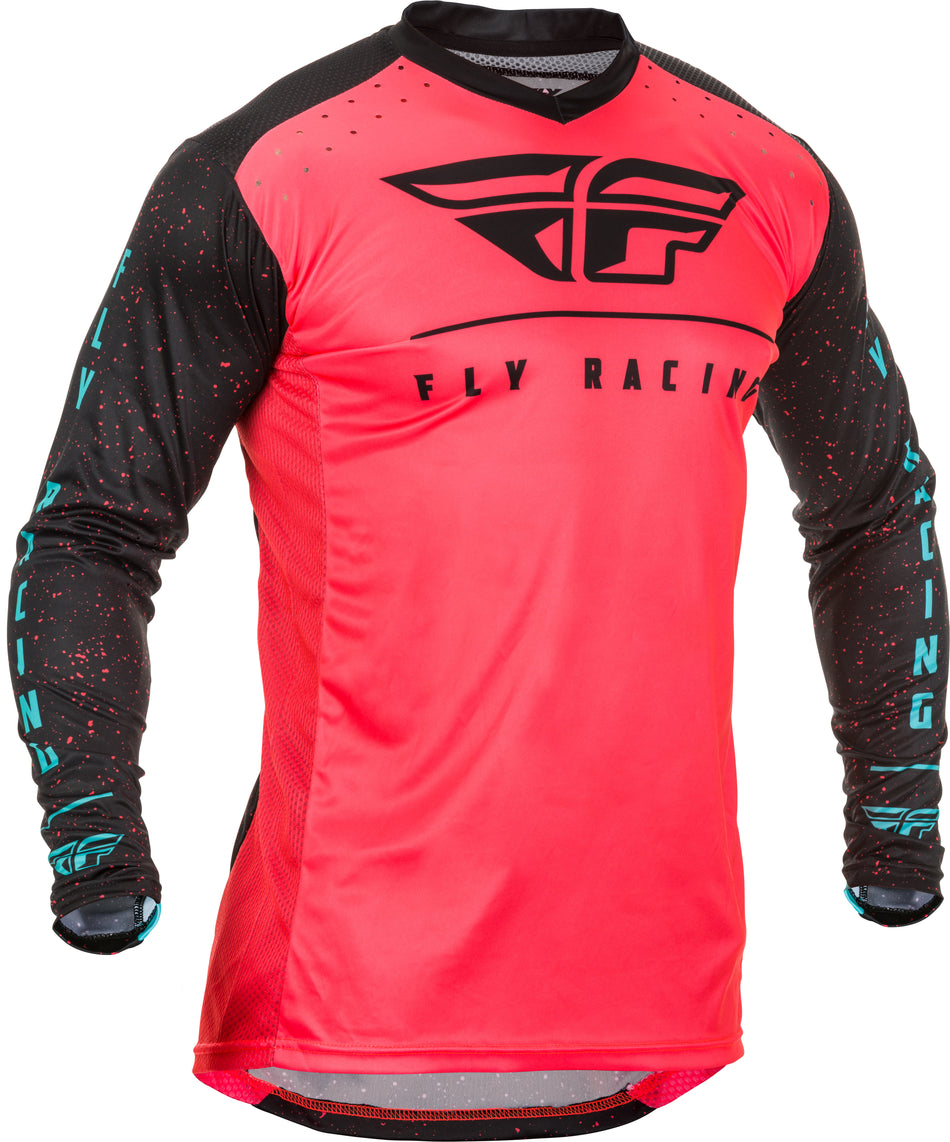 FLY RACING Lite Jersey Coral/Black/Blue Md 373-729M