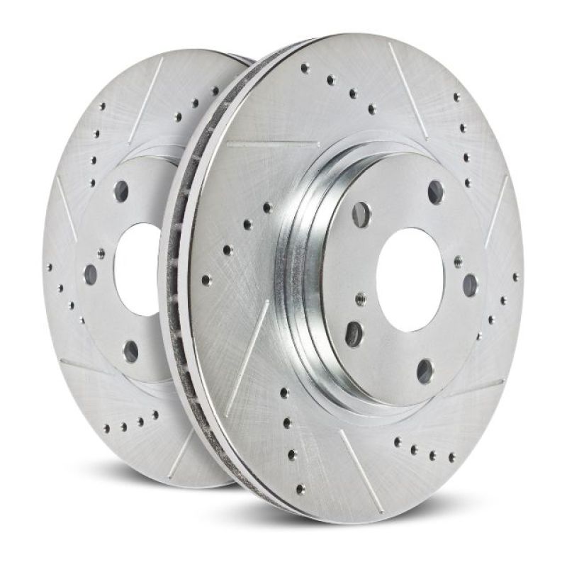 Power Stop 17-19 Audi A4 Front Evolution Drilled & Slotted Rotors - Pair
