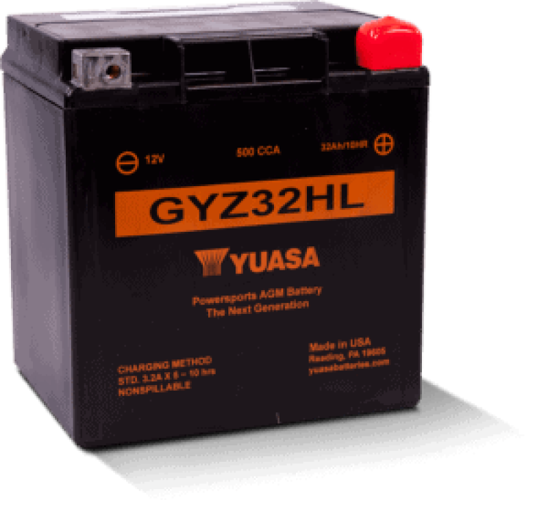 Yuasa GYZ32HL High Performance Maintenance Free AGM 12 Volt Battery YUAM732GHL