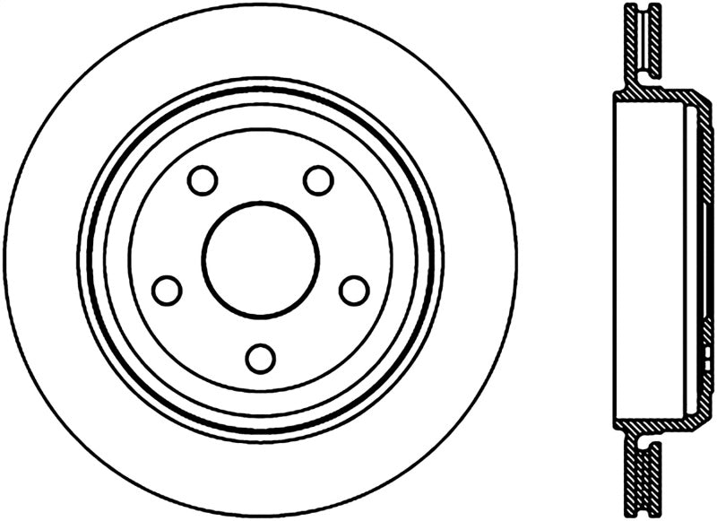 StopTech Slotted Sport Brake Rotor 11-17 Jeep Grand Cherokee (Excludes SRT8) 126.58007SR