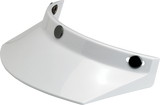 BILTWELL Moto 3-Snap Visor - White 2002-562