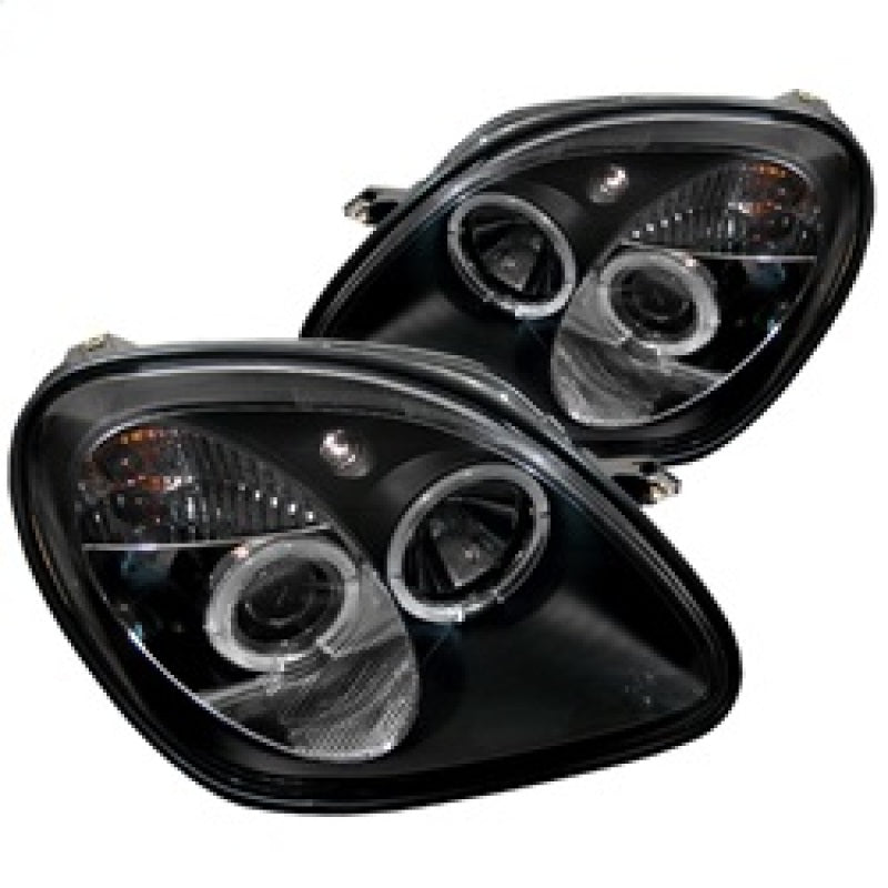 Spyder Mercedes Benz SLK 98-04 1PC Projector Halogen Model- LED Halo Blk PRO-YD-MBSLK98-1PC-HL-BK 5011190