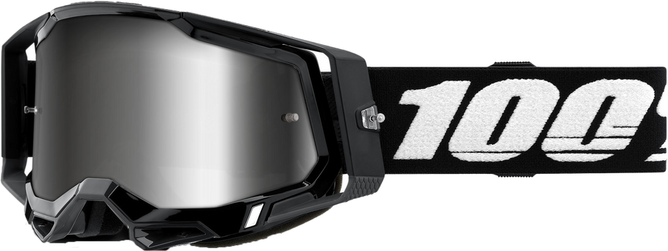 100% Racecraft 2 Goggle Black Mirror Silver Lens 50010-00001