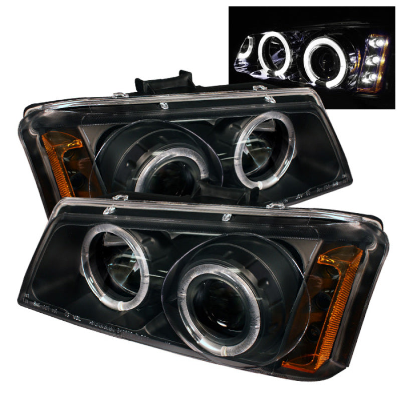 Spyder Chevy Silverado 1500 03-06 Projector LED Halo LED Amber Reflctr Blk PRO-YD-CS03-AM-BK 5009456