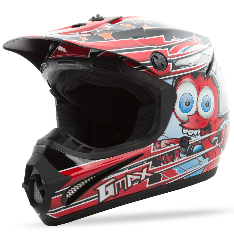 GMAX Youth Gm-46.2y Superstar Helmet Black/Red Ys G3465200 TC-1