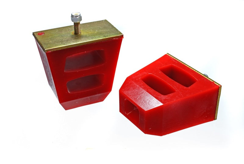 Energy Suspension Universal 4.5in Tall x 4.5in Long x 2.5in Wide Red Bump Stops (2 per set) 9.9104R