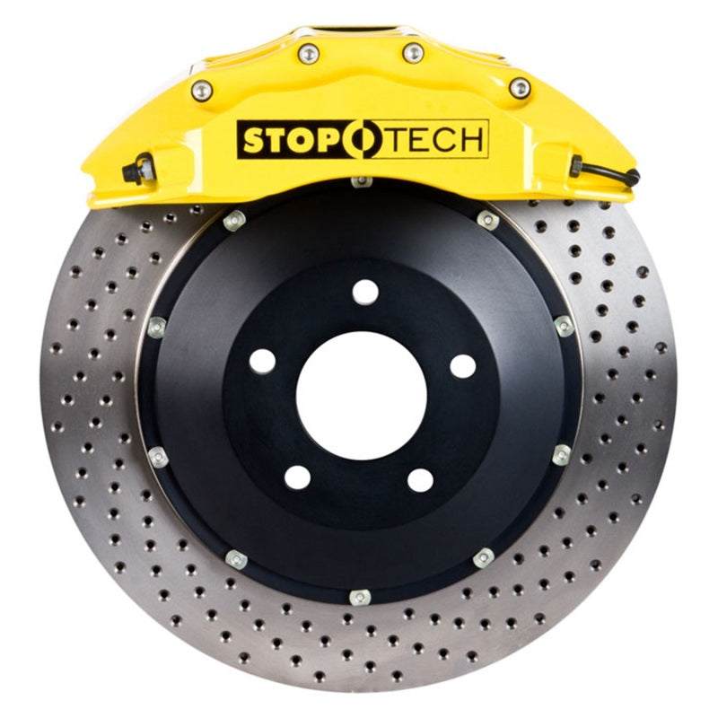 StopTech 08-13 BMW M3/11-12 1M Coupe Front BBK w/ Yellow ST-60 Calipers Drilled 380x35mm Rotor 83.160.6D00.82