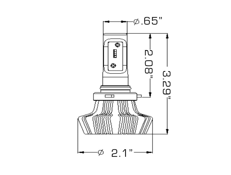 Oracle 9005 4000 Lumen LED Headlight Bulbs (Pair) - 6000K 5239-001