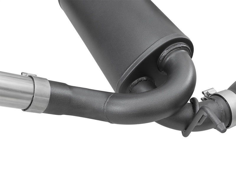 aFe Rebel Series 2.5in 409 SS Cat-Back Exhaust w/ Black Tips 2007+ Jeep Wrangler (JK) V6 3.6L/3.8L 49-48062-B