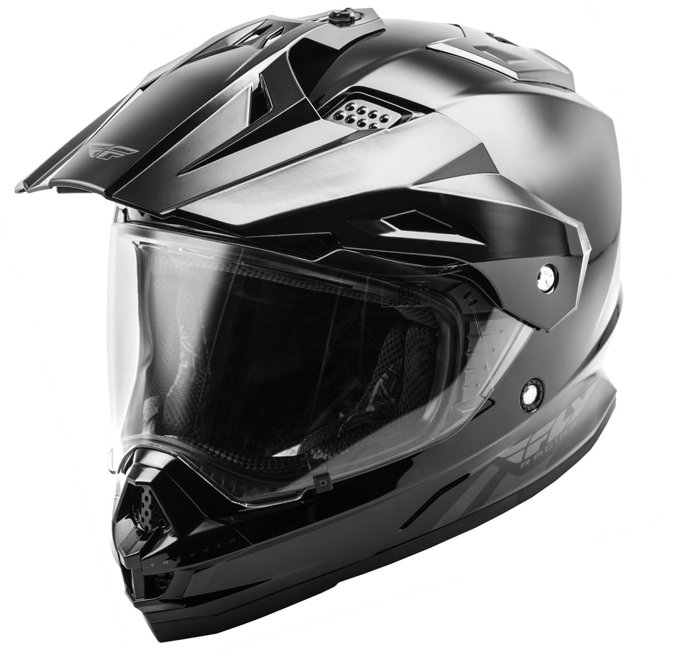 FLY RACING Trekker Solid Helmet Black Md 73-7010M