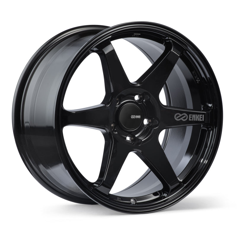 Enkei T6R 18x9.5 38mm Offset 5x114.3 Bolt Pattern 72.6 Bore Gloss Black Wheel 539-895-6538BK