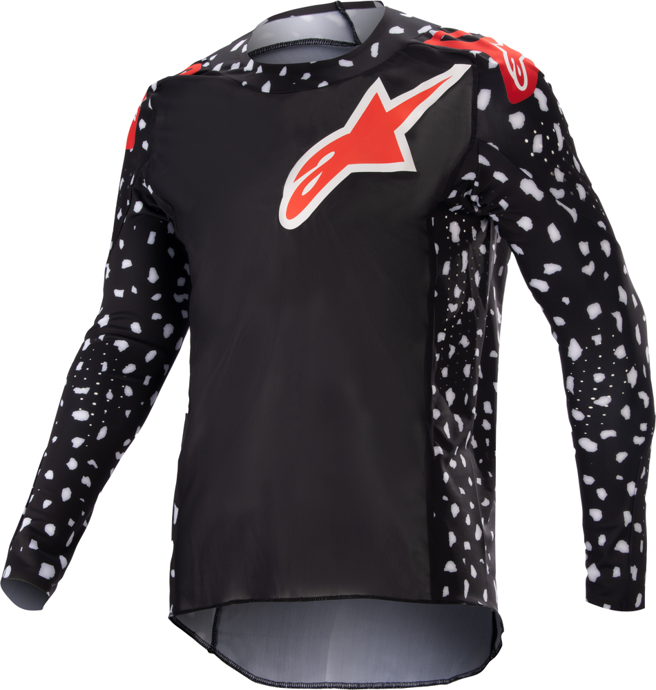 ALPINESTARS Youth Racer North Jersey Black/Neon Red Ym 3770523-1397-MD