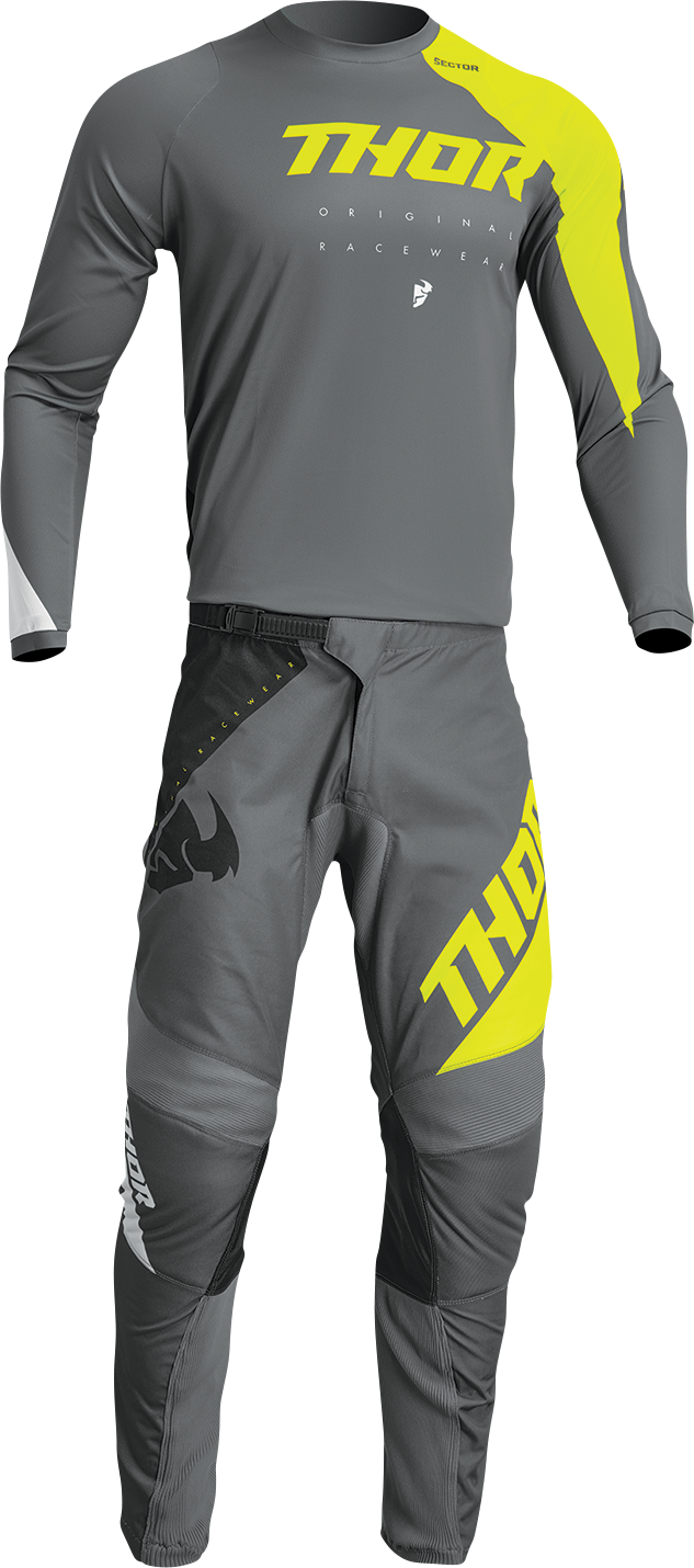 THOR Sector Edge Jersey - Gray/Acid - Medium 2910-7140