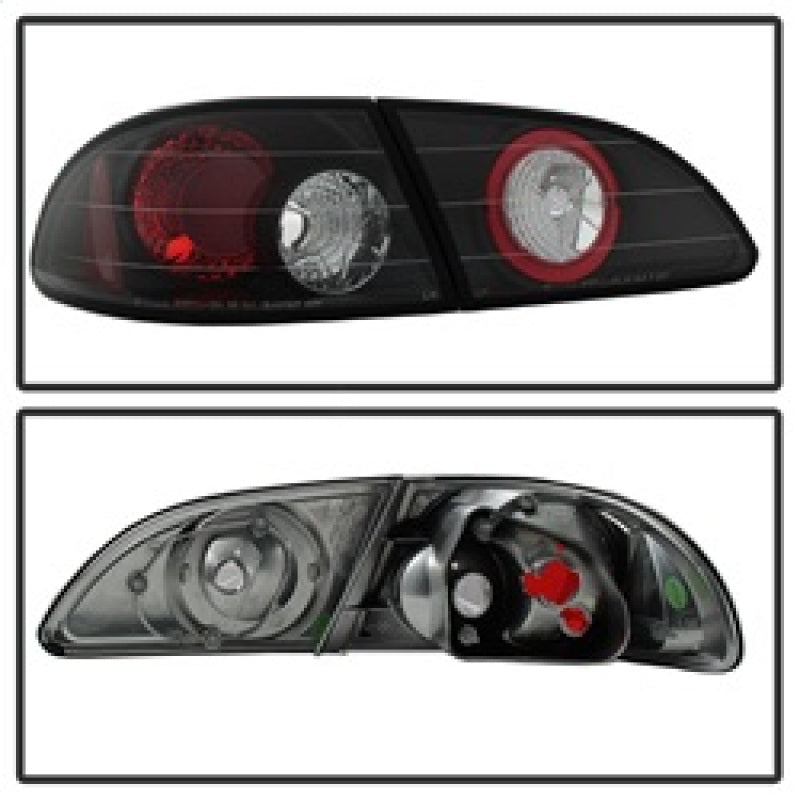 Spyder Toyota Corolla 98-02 Euro Style Tail Lights Black ALT-YD-TC98-BK 5007476