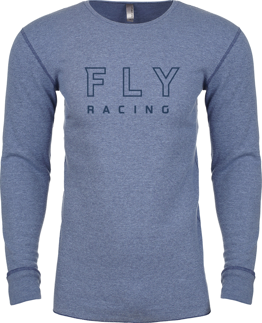 FLY RACING Fly Thermal Shirt Blue Heather Lg 352-4136L