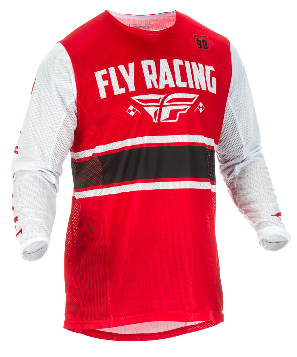 FLY RACING Kinetic Mesh Era Jersey Red/White/Black Md 372-322M