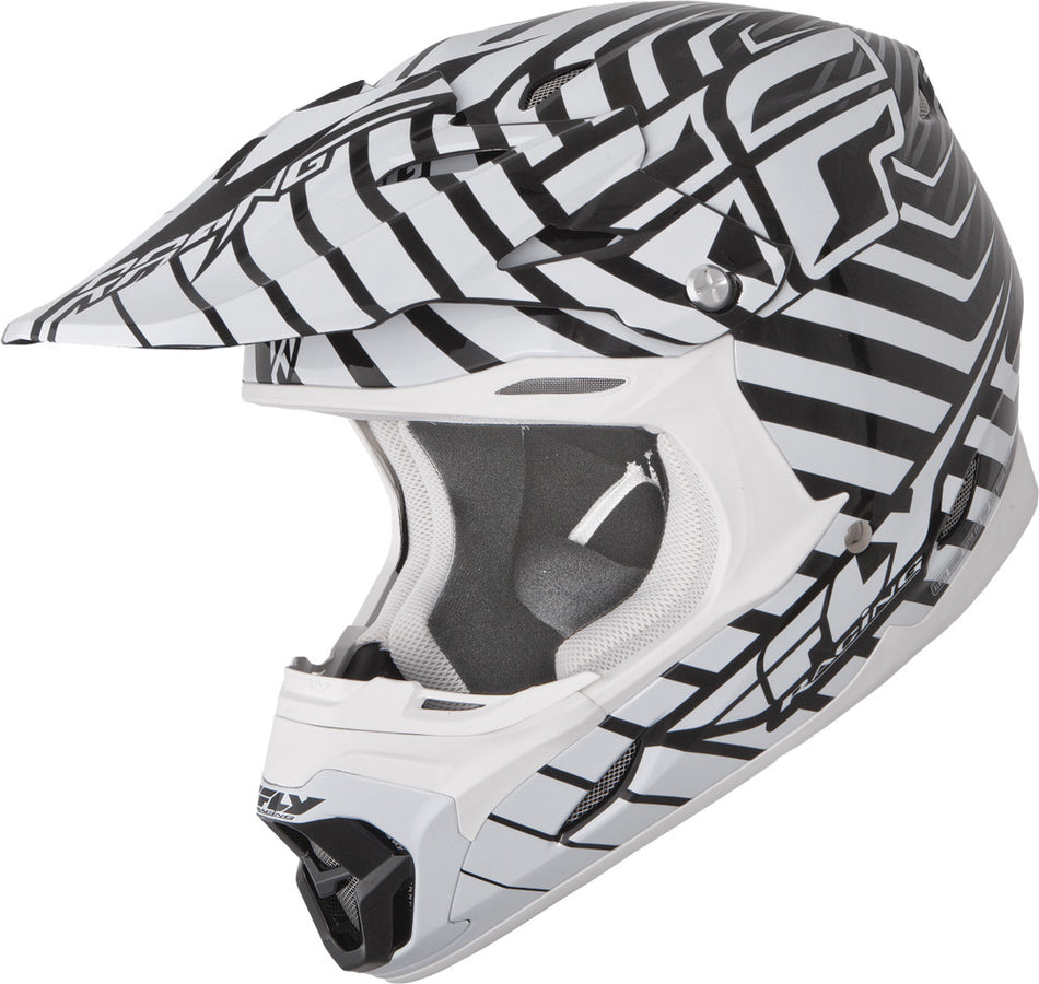 FLY RACING Three.4 Sonar Helmet White/Black 2x 73-36412X