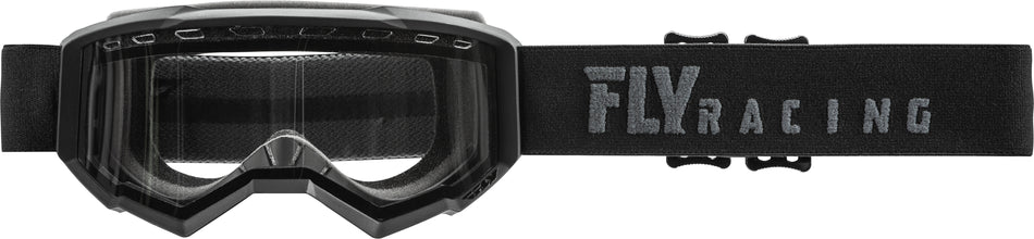 FLY RACING Focus Youth Snow Goggle Black W/Clear Lens FLD-001