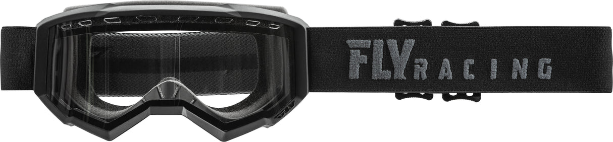 FLY RACING Focus Youth Snow Goggle Black W/Clear Lens FLD-001