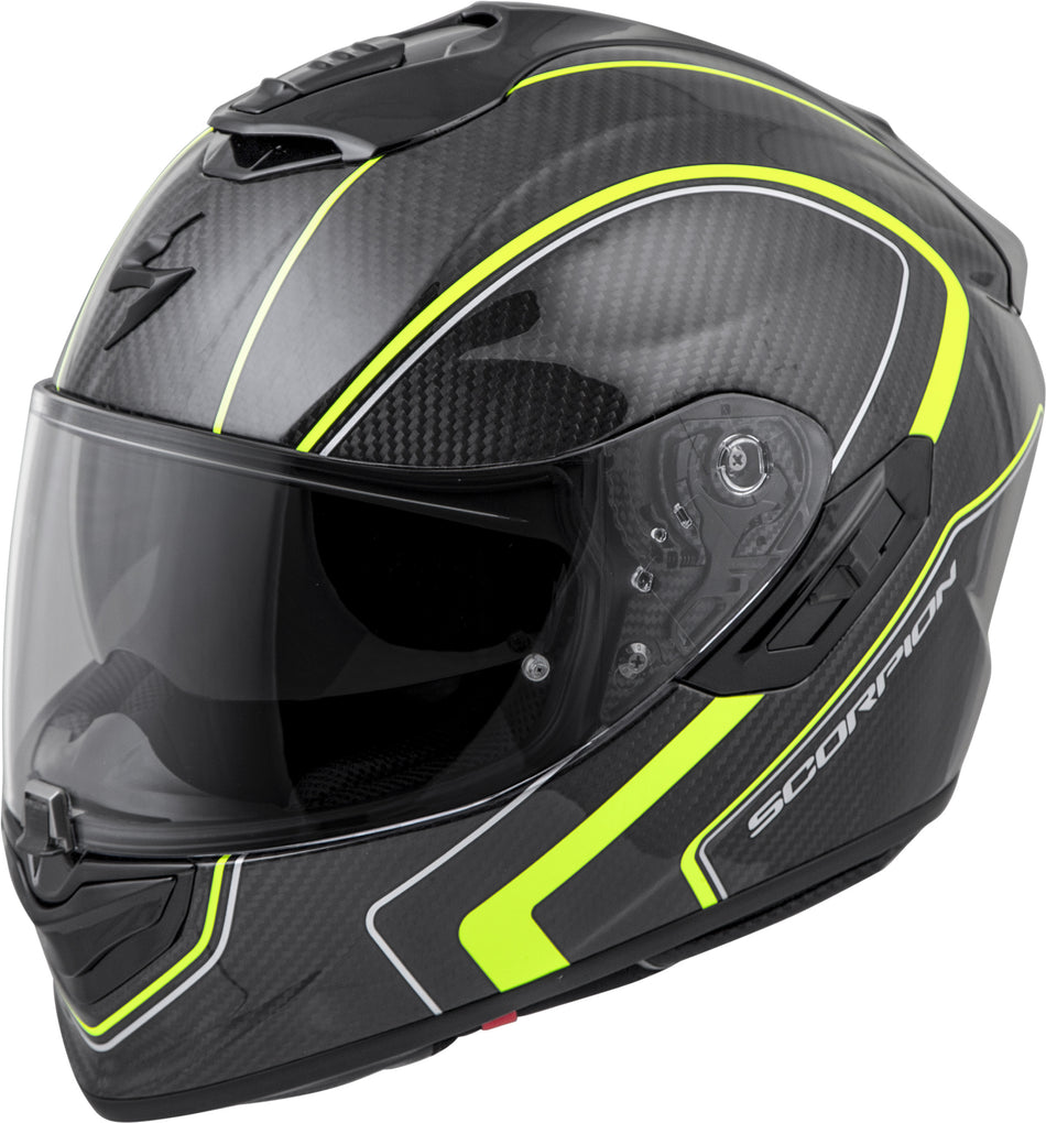 SCORPION EXO Exo-St1400 Carbon Full-Face Helmet Antrim Hi-Vis Lg 14C-1025