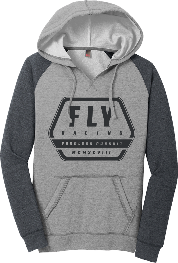 FLY RACING Women's Fly Track Hoodie Grey Heather/Charcoal Sm 358-0085S