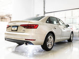 AWE Tuning Audi B9 A4 Touring Edition Exhaust Dual Outlet - Chrome Silver Tips (Includes DP) 3015-32078