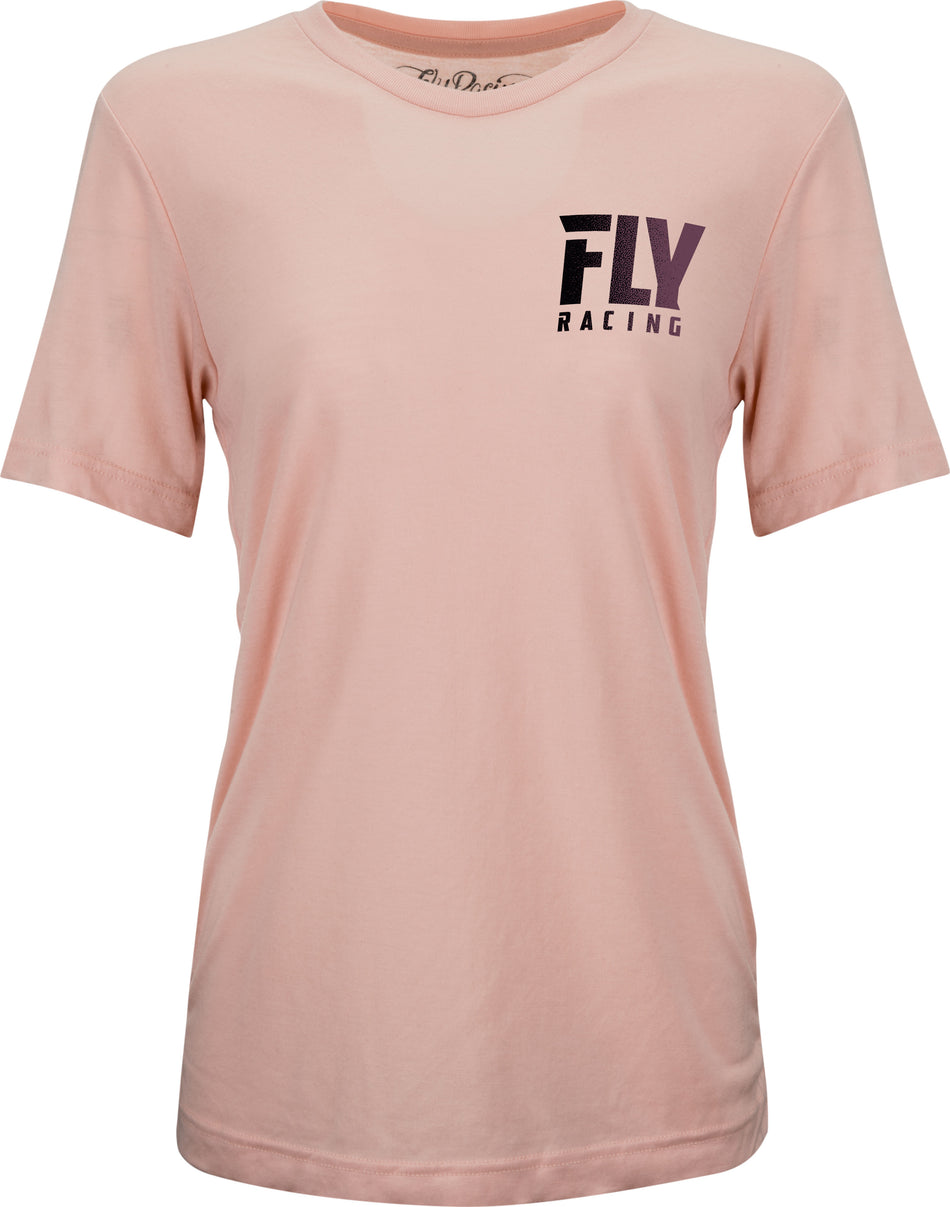 FLY RACING Fly Women's Boyfriend Tee Peach Lg 356-0447L
