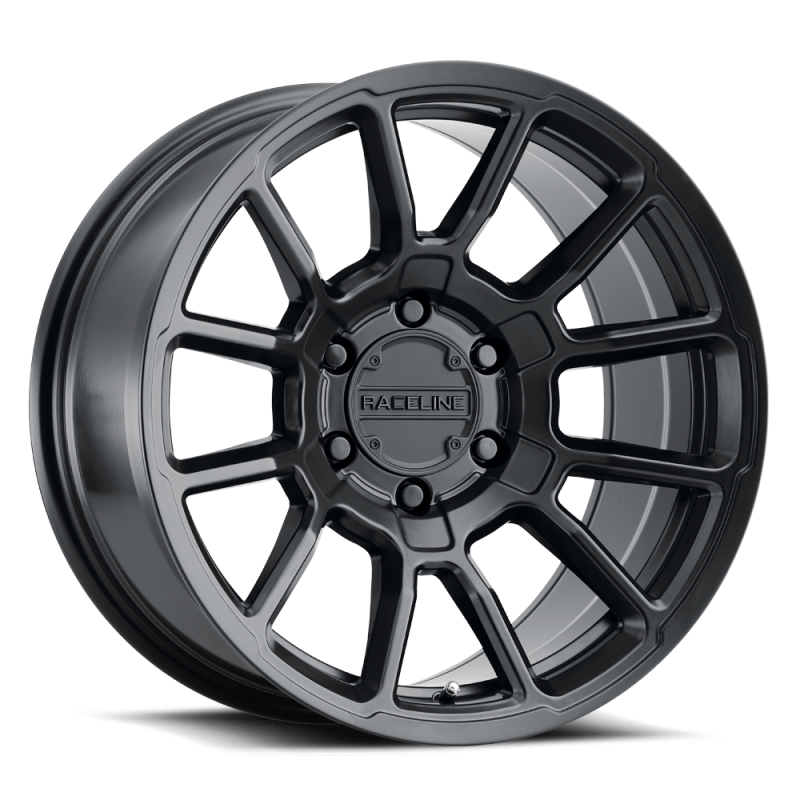 Raceline 950B Gauge 18x9in / 6x139.7 BP / -12mm Offset / 106.1mm Bore - Satin Black Wheel 950B-89060-12