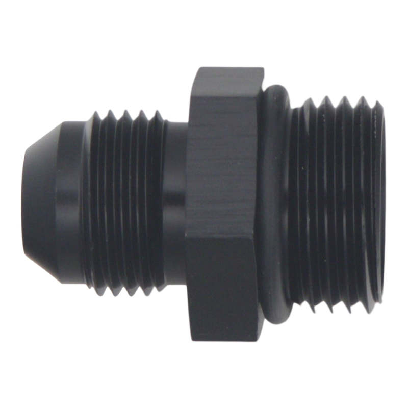 DeatschWerks 10AN ORB Male to 8AN Male Flare Adapter (Incl O-Ring) - Anodized Matte Black 6-02-0406-B