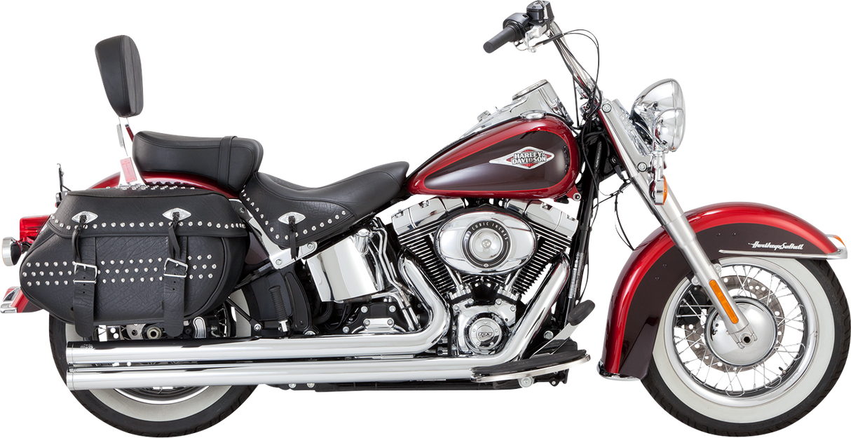 VANCE & HINES Big Shots Long Exhaust System - Chrome Softail / Fat Boy 2012-2017   17323