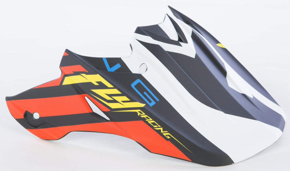 FLY RACING F2 Carbon Helmet Visor Matte Orange/Black/White 73-4676
