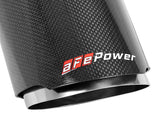 aFe MACH Force-XP 4-1/2in Carbon Fiber OE Replacement Exhaust Tips - 15-19 Dodge Charger/Hellcat 49C32068-C