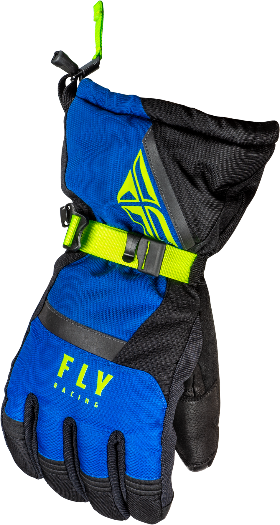 FLY RACING Cascade Gloves Black/Blue/Hi-Vis Sm 363-3922S