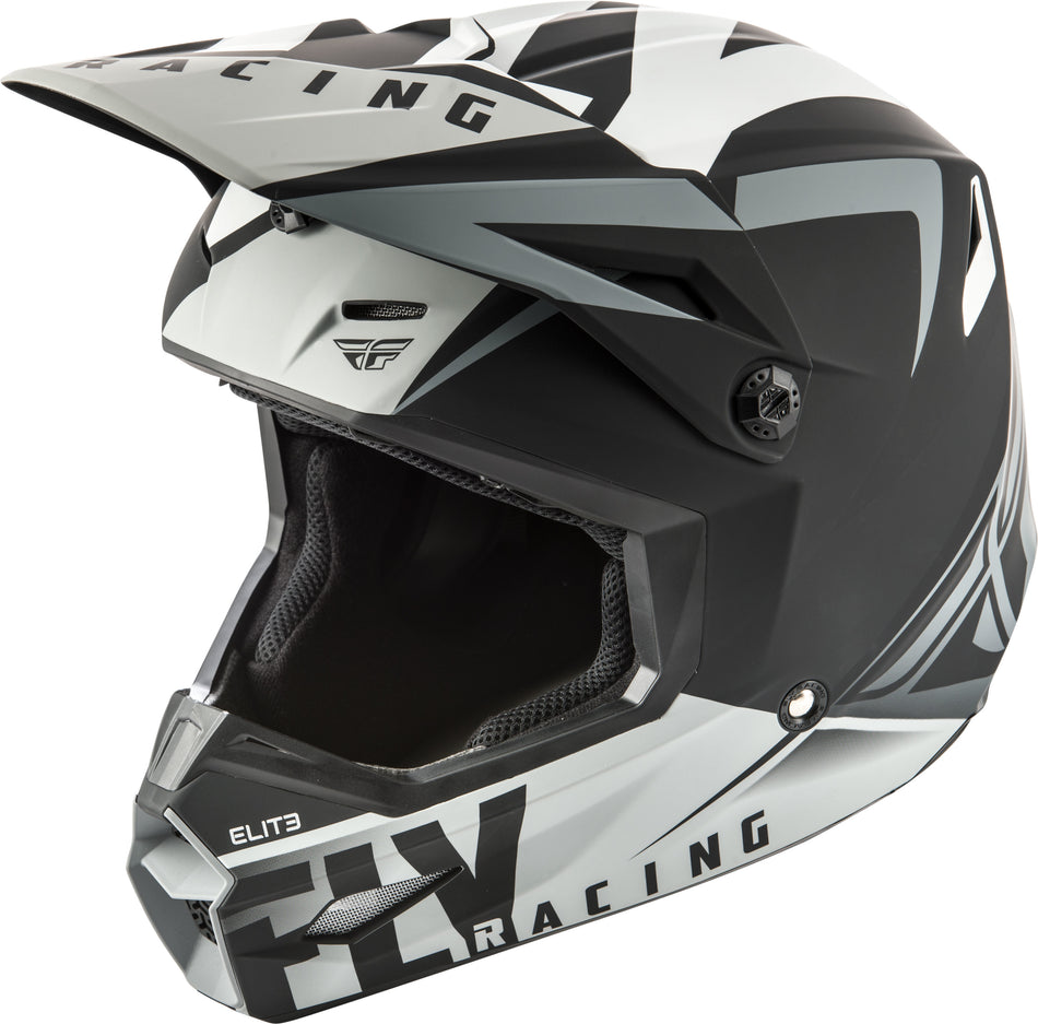 FLY RACING Elite Vigilant Helmet Matte Black/Grey 2x 73-8611-9