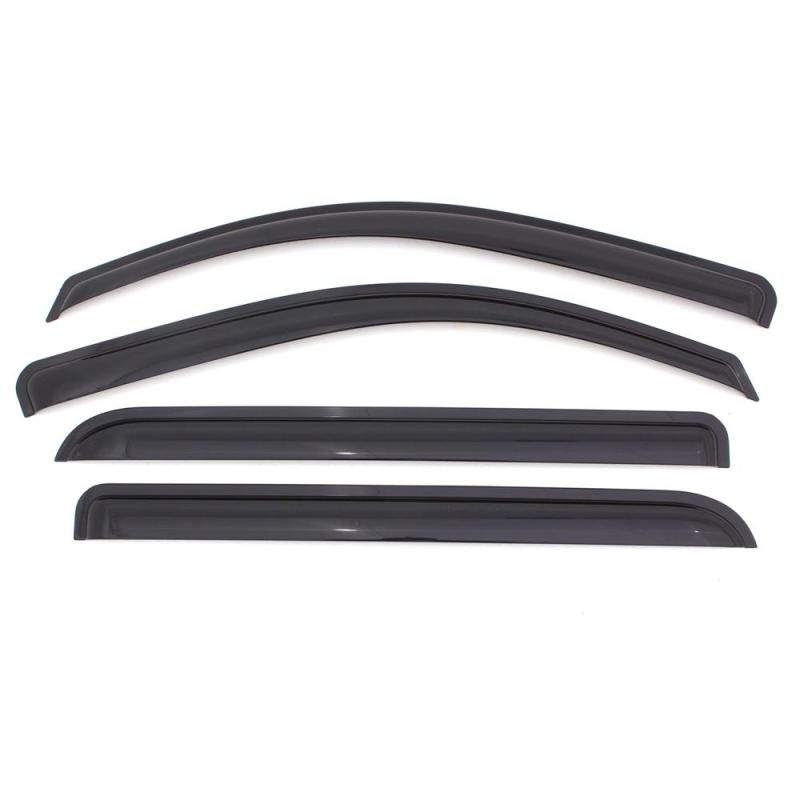 AVS 05-11 Dodge Dakota Quad Cab Ventvisor Outside Mount Window Deflectors 4pc - Smoke