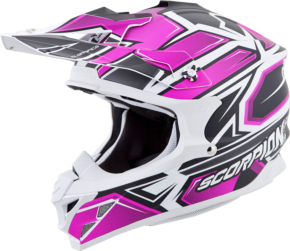 SCORPION EXO Vx-35 Off-Road Helmet Finnex Black/Pink Lg 35-3115