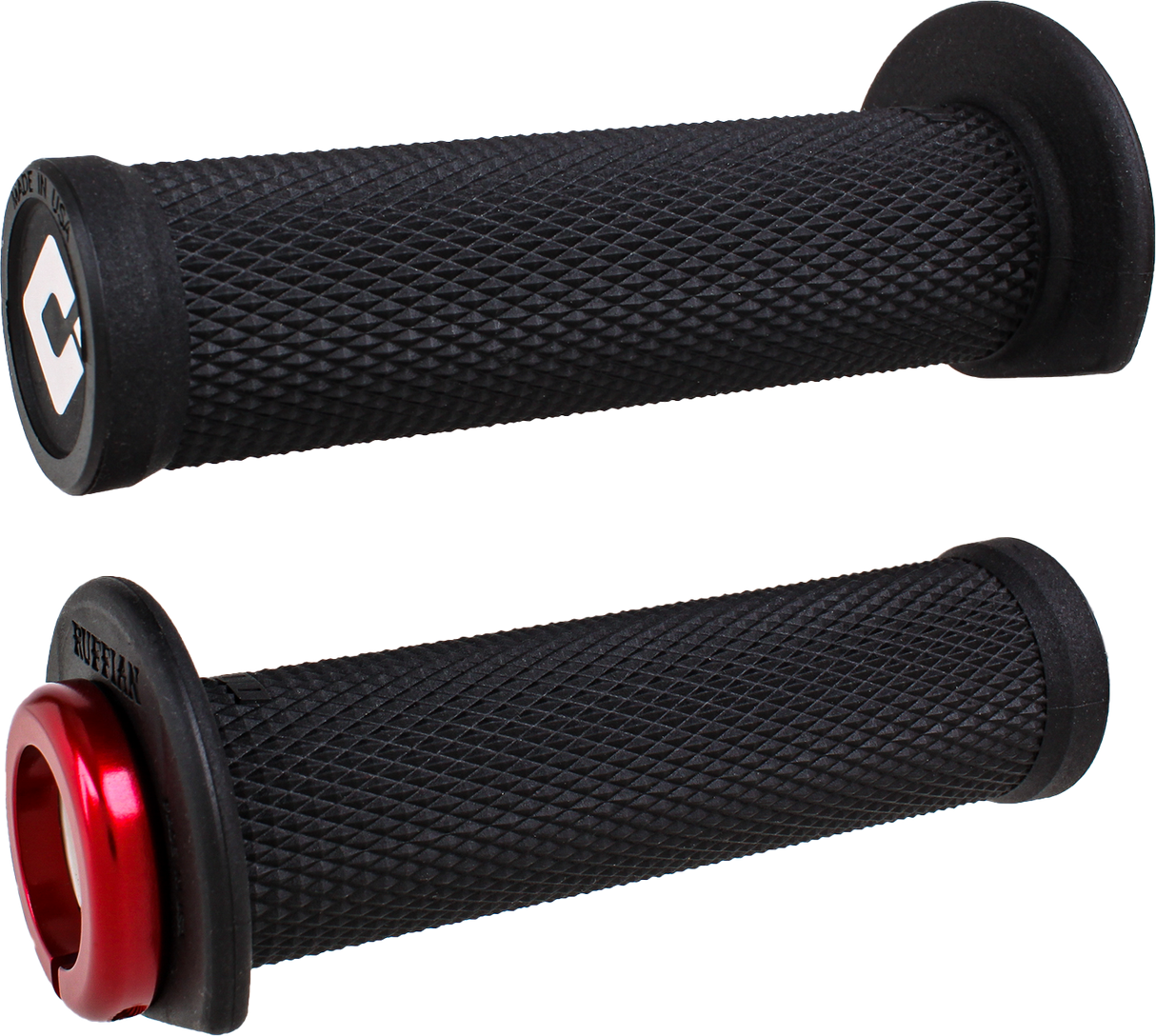 ODIAtv/Pwc Ruffian Lockon Grip 125mm Black/RedJ33RFB-R