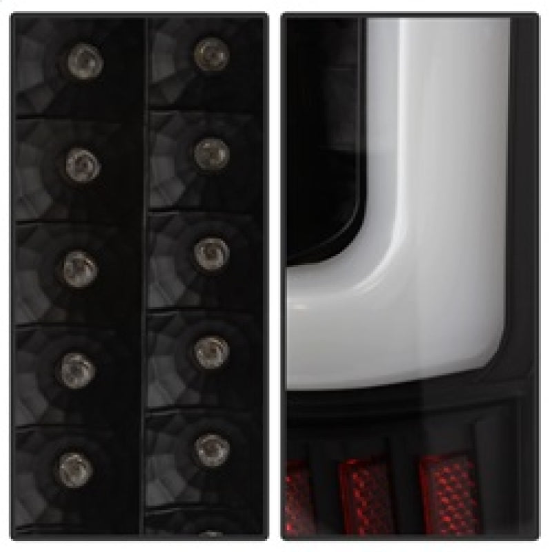 xTune 04-15 Nissan Titan Light Bar LED Tail Lights - Black (ALT-ON-NTI04-LBLED-BK) 9038532