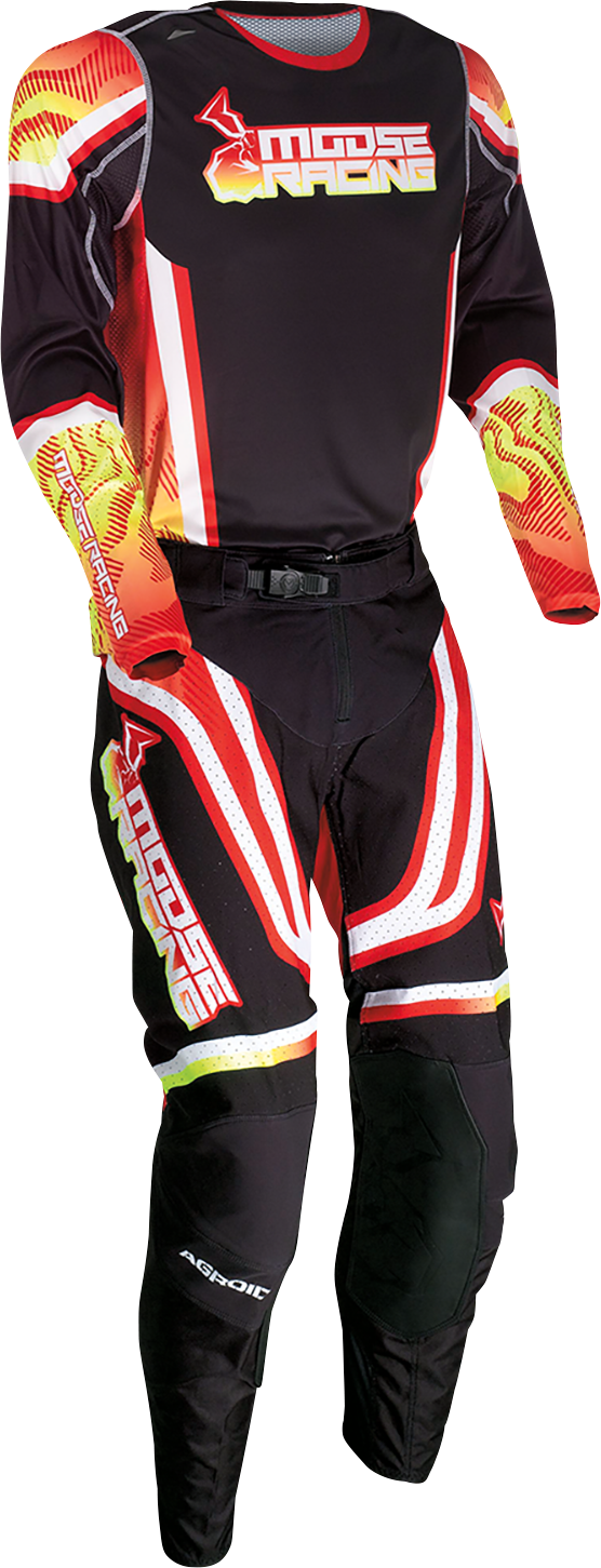 MOOSE RACING Agroid Trikot – Rot/Gelb/Schwarz – Größe L 2910-7392