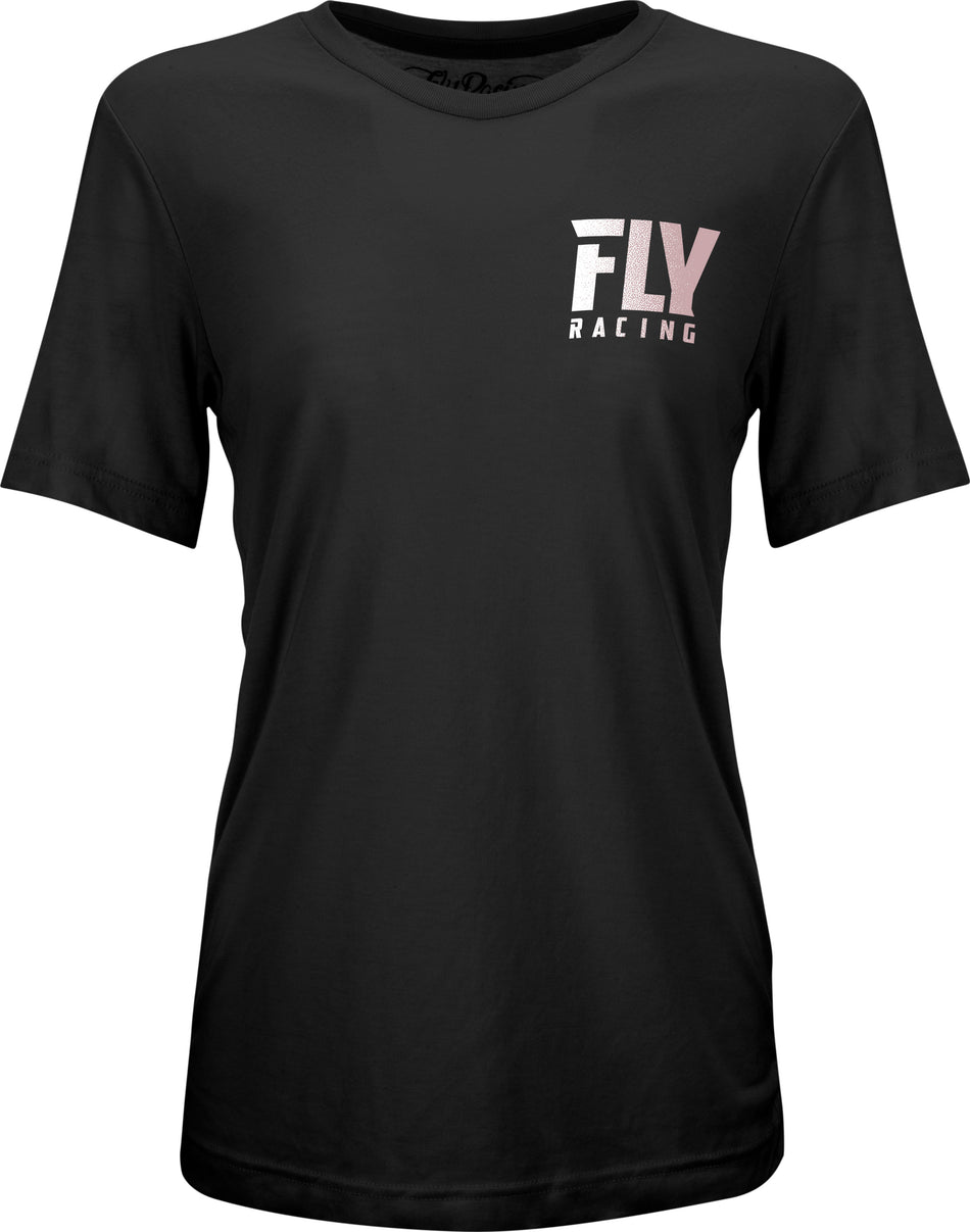 FLY RACING Fly Women's Boyfriend Tee Black Sm 356-0440S