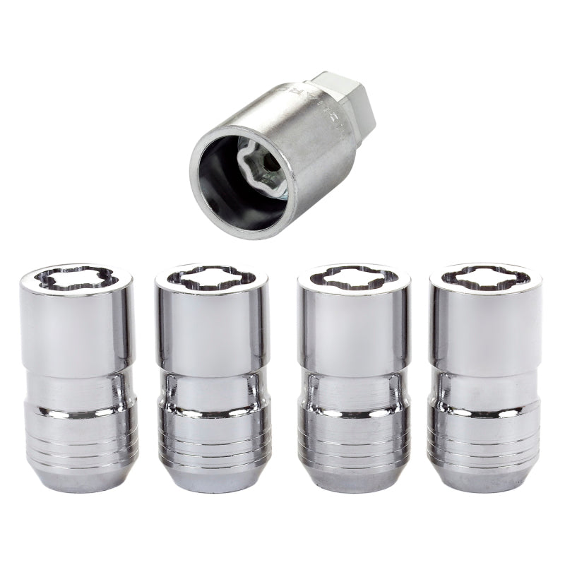 McGard Wheel Lock Nut Set - 4pk. (Cone Seat) M14X1.5 / 21mm & 22mm Dual Hex / 1.639in. L - Chrome 24215